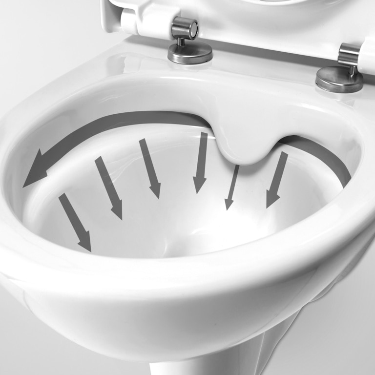 Vas WC suspendat GOODHOME Jabi, portelan, 34.5 x 51 x 36.5 cm, capac SoftClose, alb