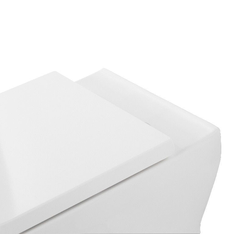 Vas WC suspendat GOODHOME Teesta, ceramica, 36 x 55.3 x 36 cm, capac SoftClose, alb