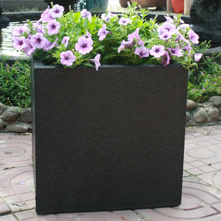 Jardiniera beton, gri, 50 x 50 x 50 cm, forma patrata • Blooma