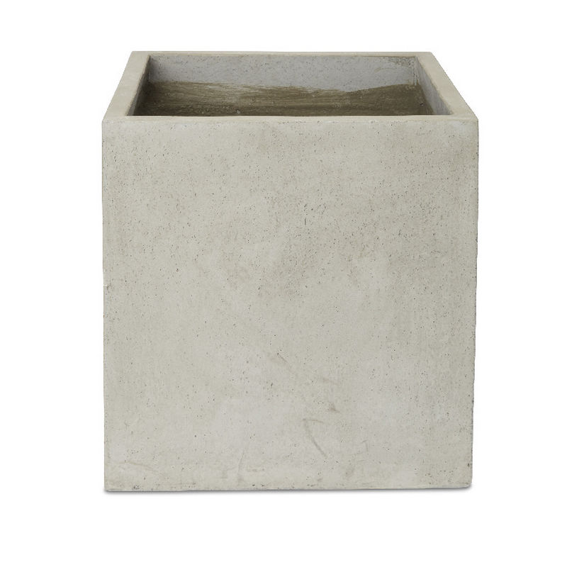 Jardiniera beton, gri, 50 x 50 x 50 cm, forma patrata • Blooma
