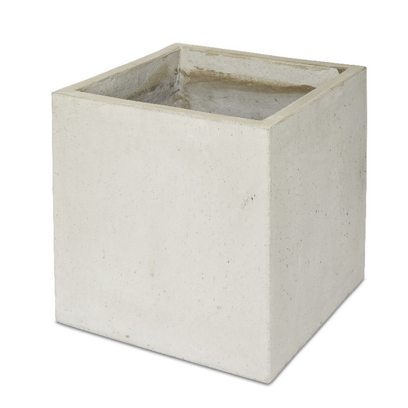 Jardiniera beton, gri, 40 x 40 x 40 cm, forma patrata • Blooma