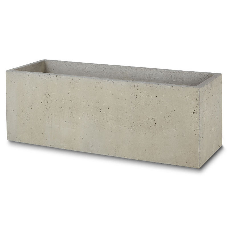 Jardiniera beton, gri, 100 x 35 x 35 cm, forma dreptunghiulara • Blooma