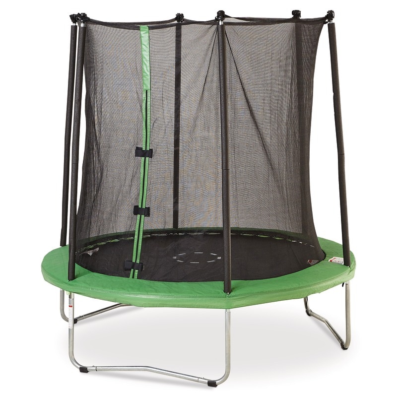 Trambulina de gradina cu plasa, diametru 244 cm, verde