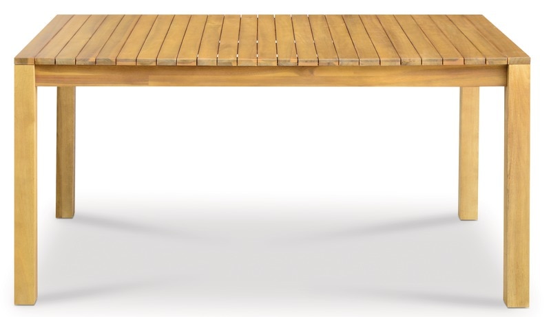 Masa de gradina, lemn, natur, dreptunghiulara, 6 persoane, 150 x 90 x 75 cm • GoodHome denia