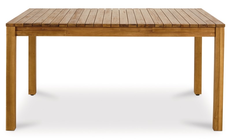 Masa de gradina, lemn, natur, dreptunghiulara, 6 persoane, 150 x 90 x 75 cm • GoodHome denia