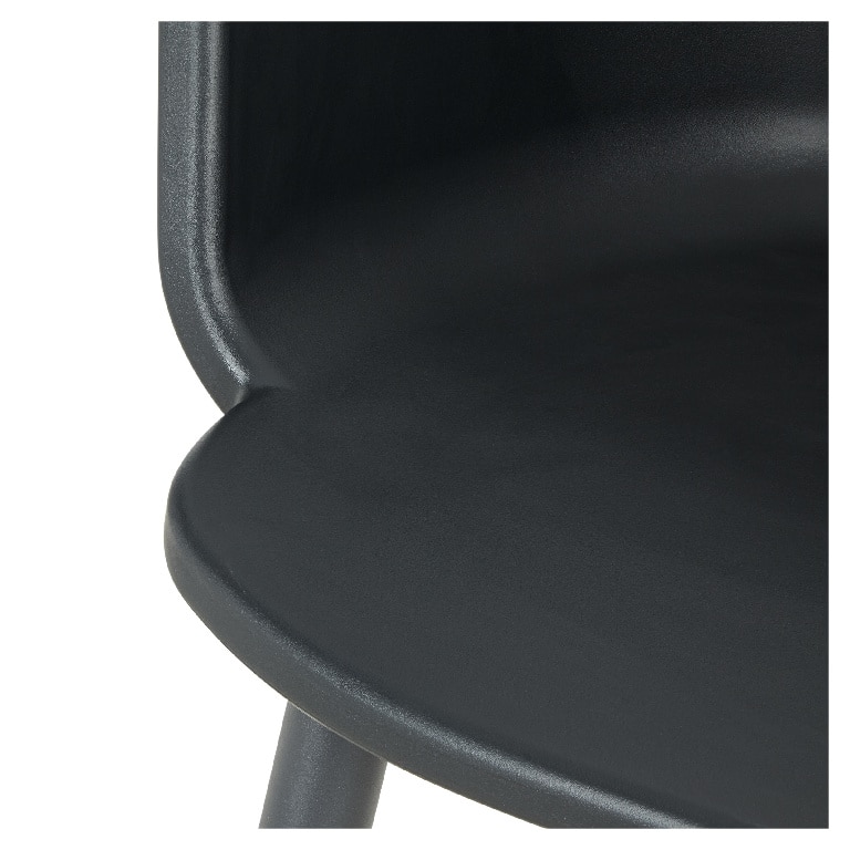 Scaun de gradina GOODHOME Annecy, 77.1 x 56 x 53.3 cm, sarcina maxima 110 kg, plastic, negru