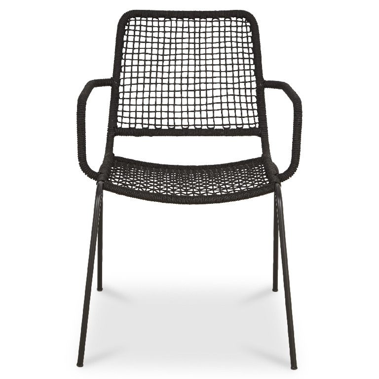 Scaun de gradina GOODHOME Oberon, 83 x 58 x 67.9 cm, sarcina max 110 kg, aluminiu, negru