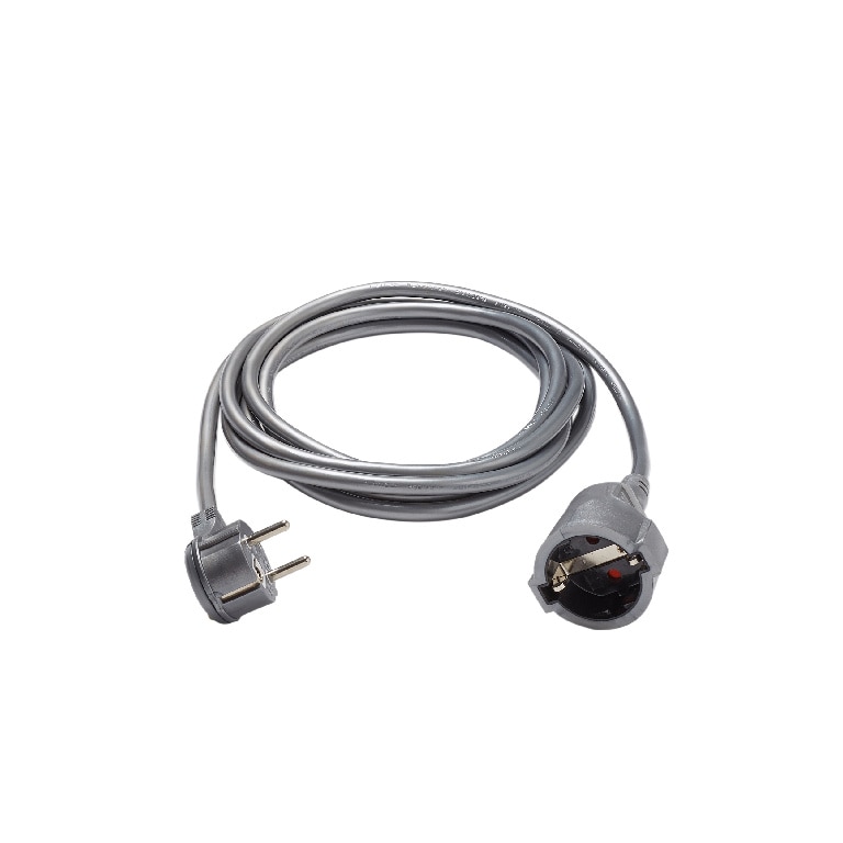 Cablu Prelungitor 1 priza,fisa stecher, gri, 16 A, H05VV-F, 1.5 mmp x 3 m Diall