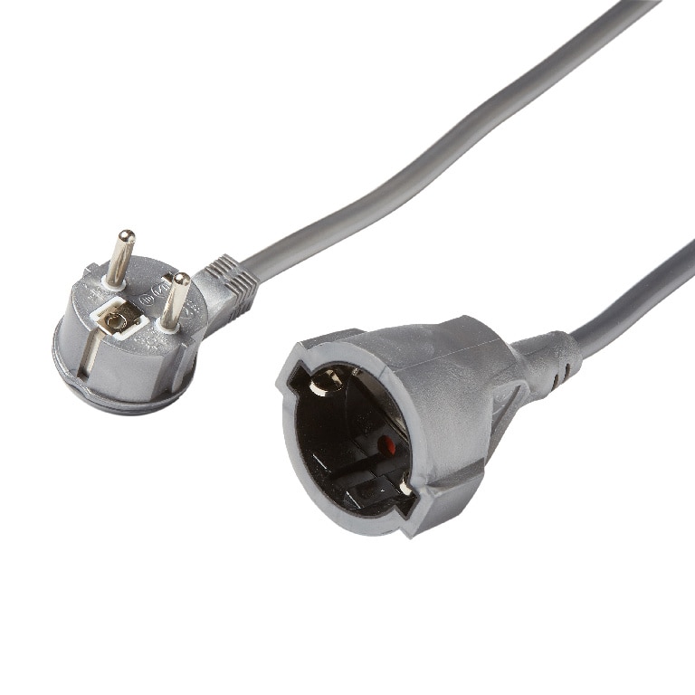Cablu Prelungitor 1 priza,fisa stecher, gri, 16 A, H05VV-F, 1.5 mmp x 3 m Diall