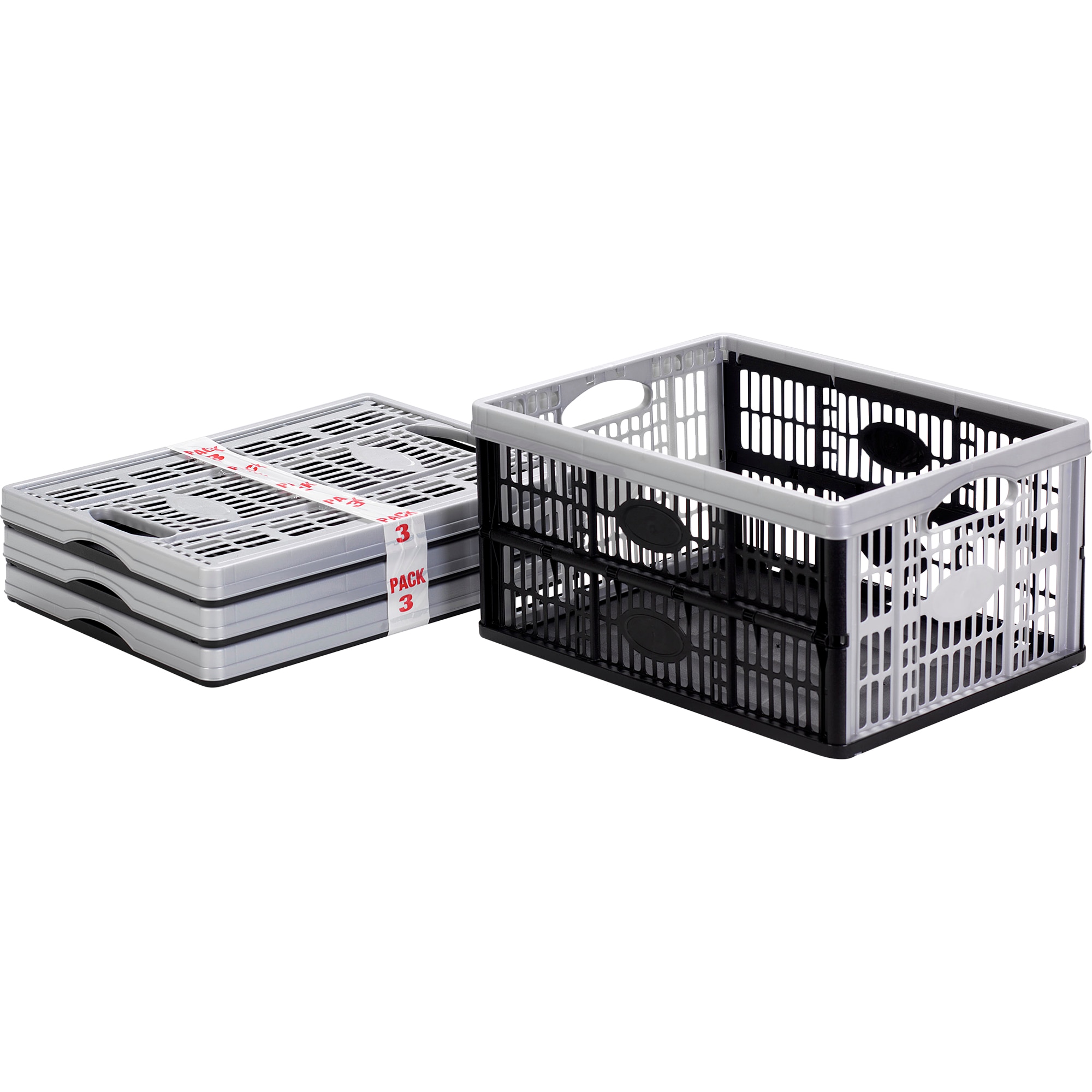 Cutie depozitare pliabila 33 L, set 3 bucati • Stuva