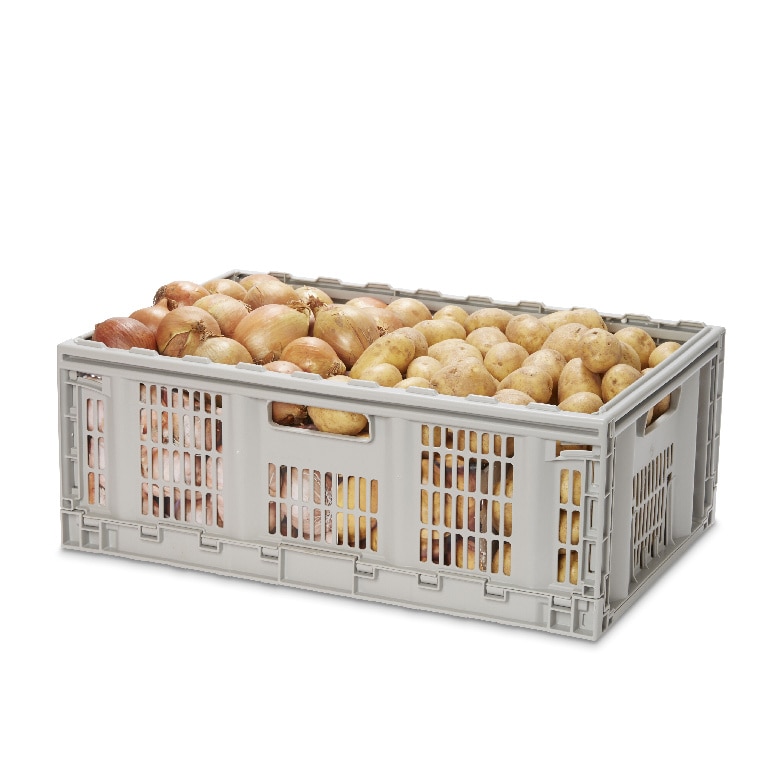 Ladita pliabila FORM, 59.7 x 39.8 x 22.9 cm, 46 l, polipropilena, gri 