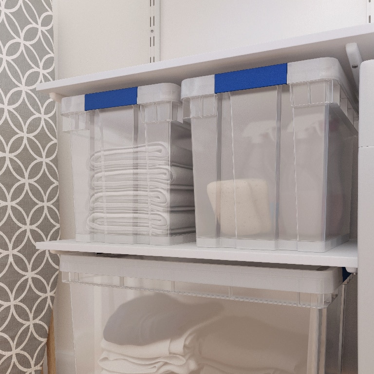 Ladita compacta, 389 x 288 x 308 mm, 24 L, transparenta