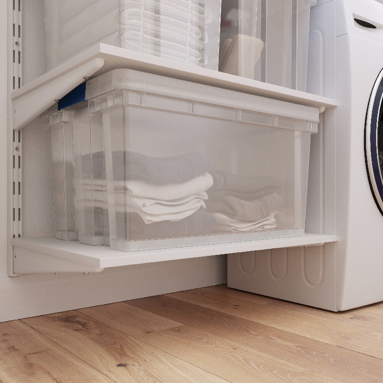 Ladita compacta, 585 x 383 x 308 mm, 50 l, transparenta 