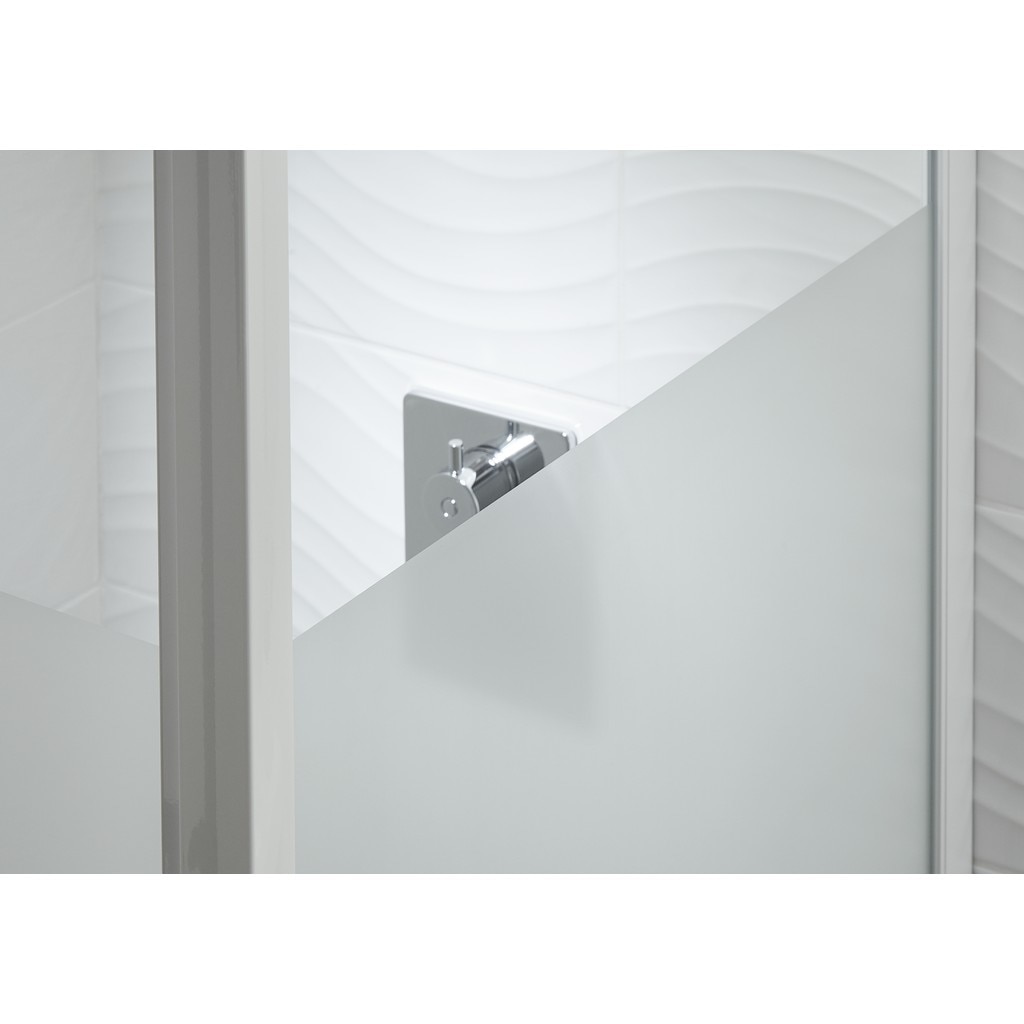 Perete dus, aluminiu si sticla, alb, 90 x 190 cm  Good Home Onega