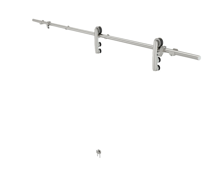 Kit glisare cu perie pentru usa din sticla, inox