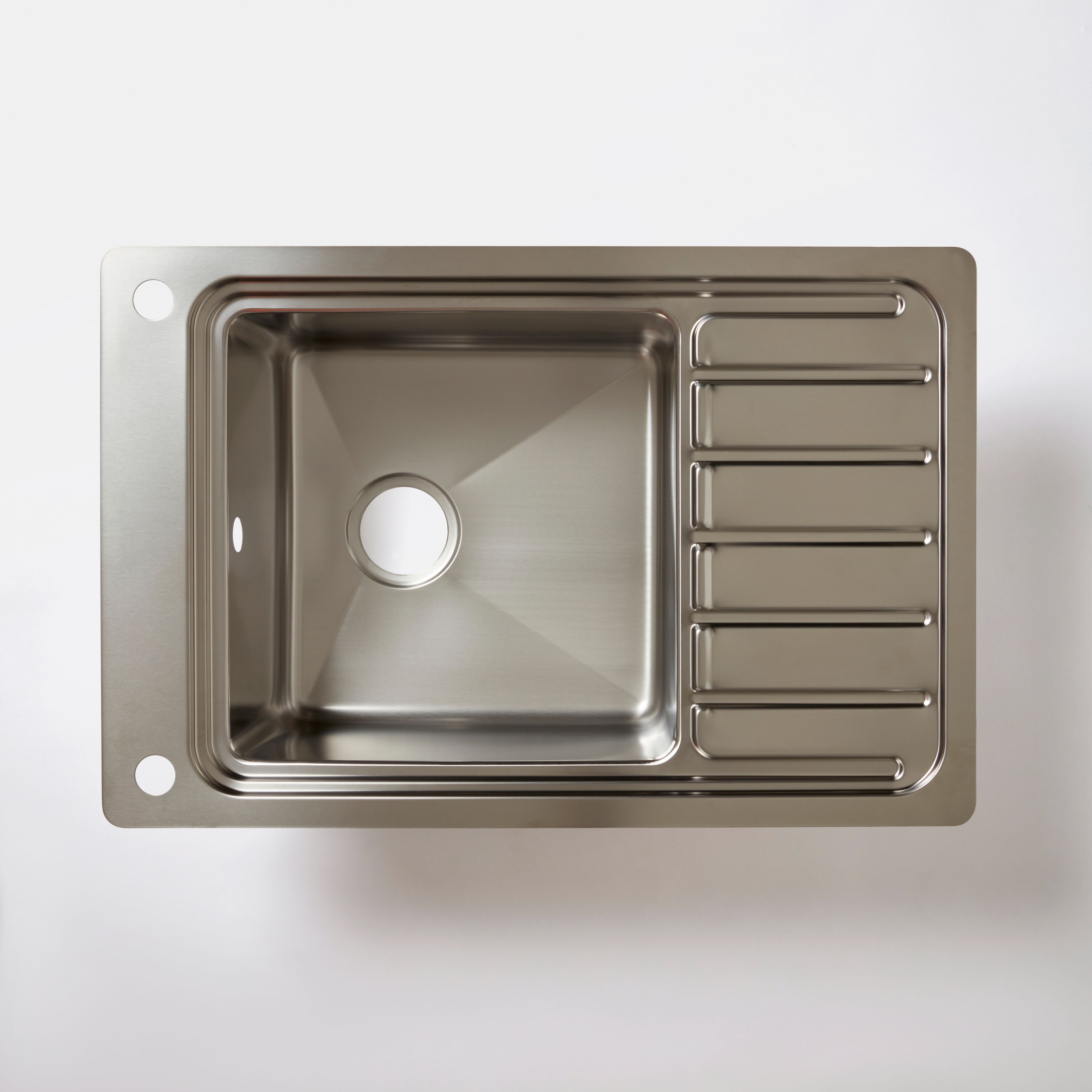 Chiuveta bucatarie GOODHOME Romesco, 1 cuva, picurator reversibil, accesorii, inox