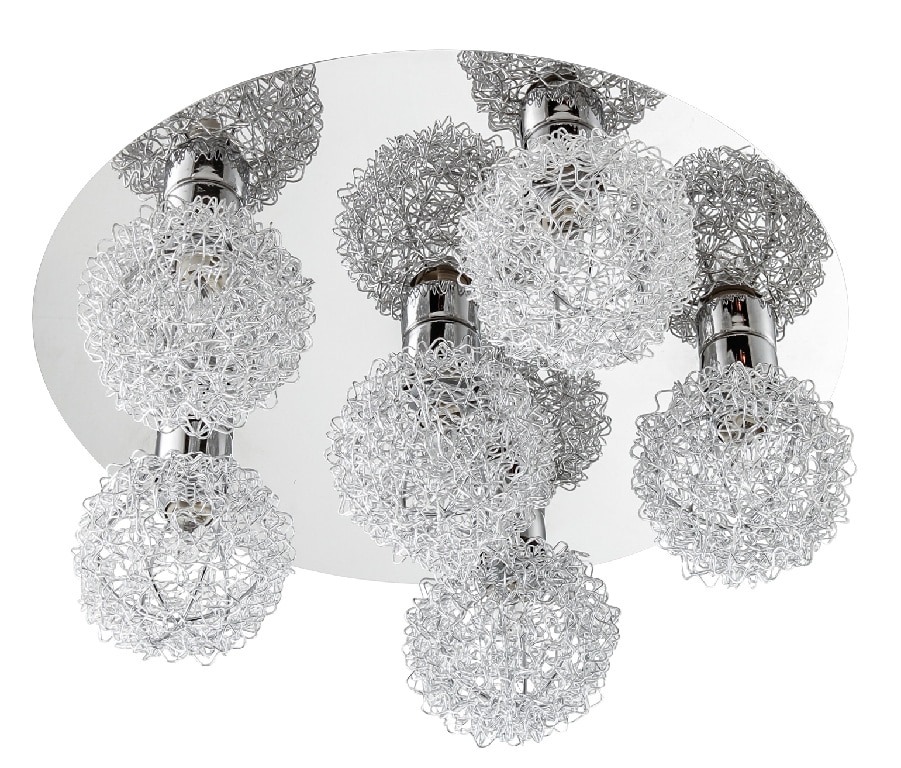 Plafoniera LED, 6 x 40 W, argintiu, metal • Colours Caleus