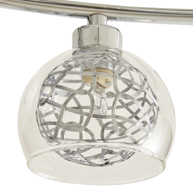 Plafoniera LED, 6 x 40 W, argintiu, sticla si metal • Colours Carmenta