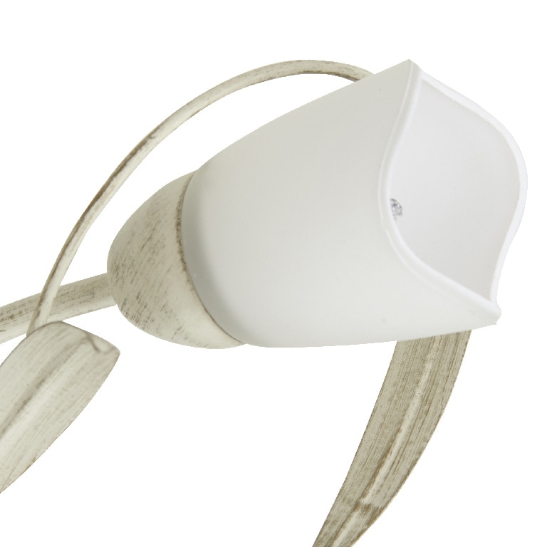 Plafoniera, 3 x 40 W, crem, sticla si metal Colours Honos