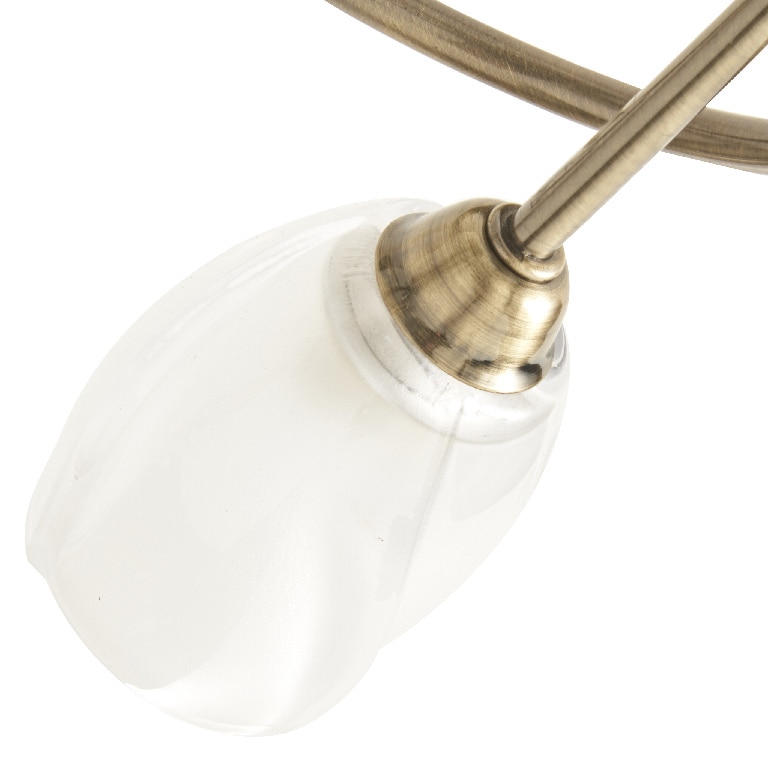 Plafoniera, 5 x 28 W, auriu, metal si sticla• Colours Egeria