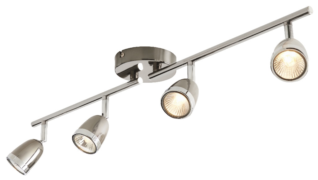 Plafoniera LED, crom, 4 x 140 W, GU10, 240 V, metal • Apheliotes