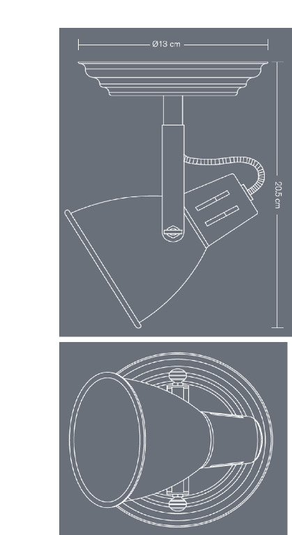 Plafoniera LED, crom, 1 x 35 W, GU10, 230 V, metal • Asterion