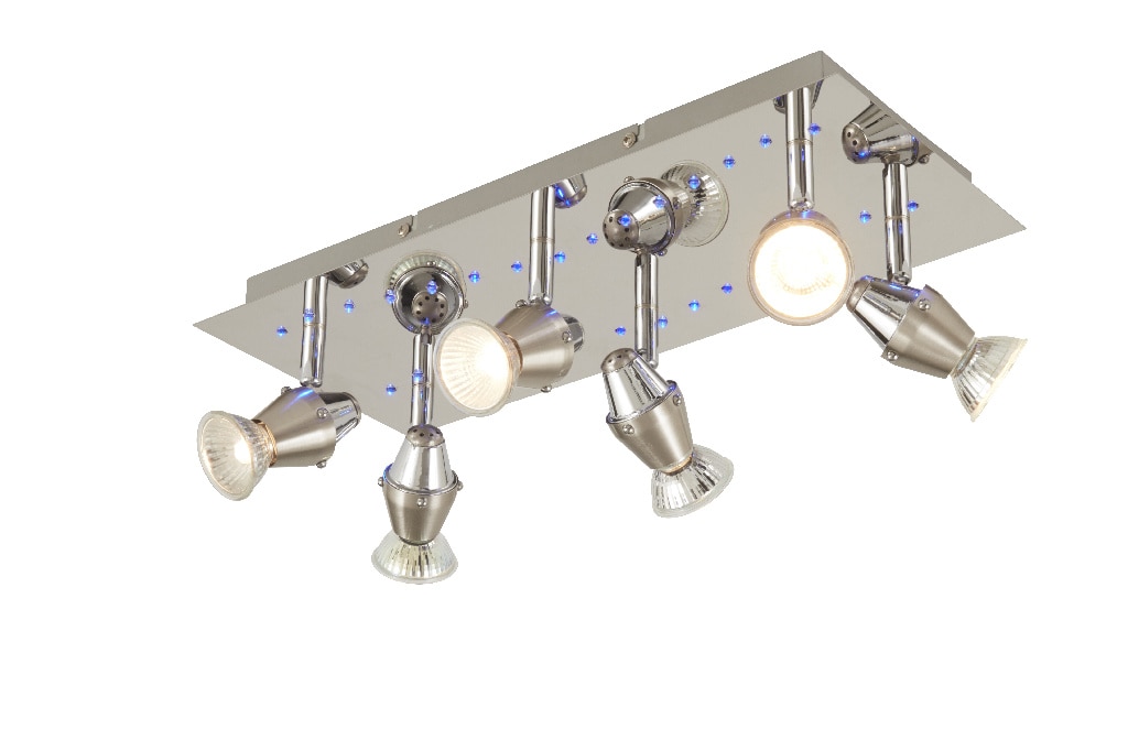 Spot cu LED integrat, argintiu, 6 x 50W, 240V, metal • Colours Ceraon