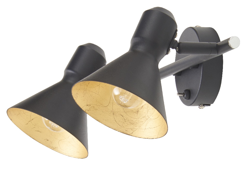 Plafoniera LED, neagra, 2 x 80 W, E14, 240 V, metal • Kedros