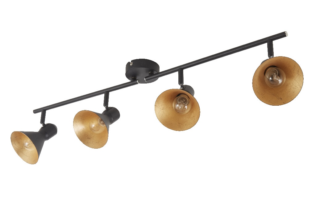 Plafoniera LED, neagra, 4 x 120 W, E 14, 240 V, metal • Kedros