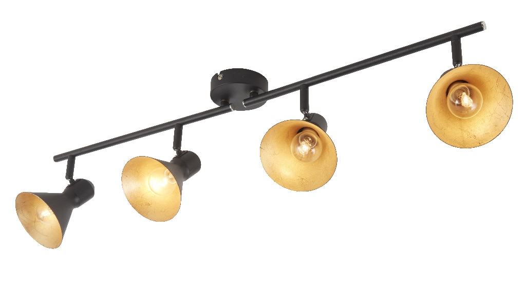 Plafoniera LED, neagra, 4 x 120 W, E 14, 240 V, metal • Kedros