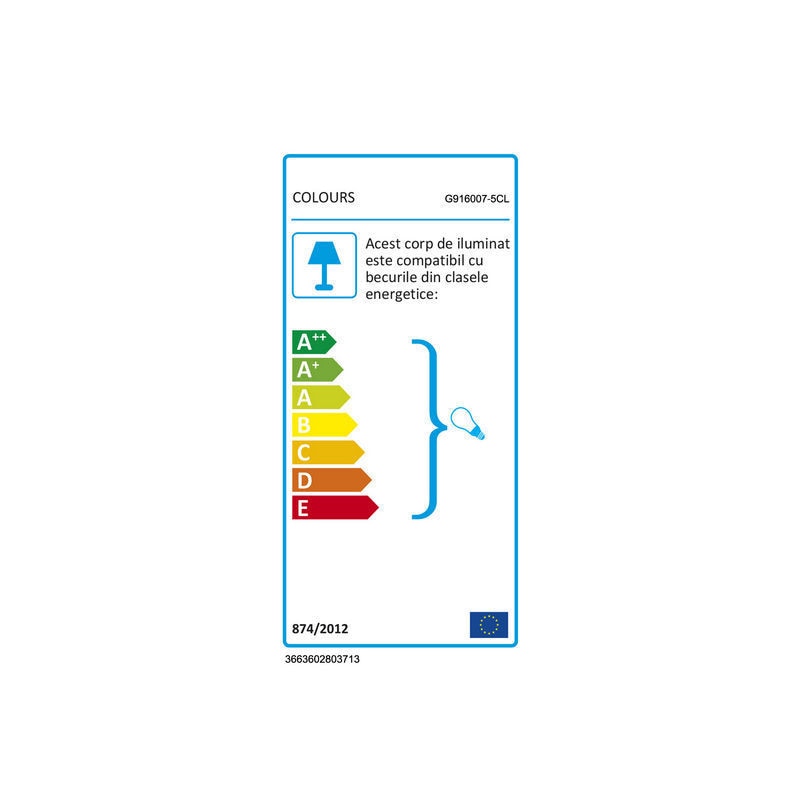 Plafoniera, 5 x 25 W, argintiu, metal • Colours Phaidros