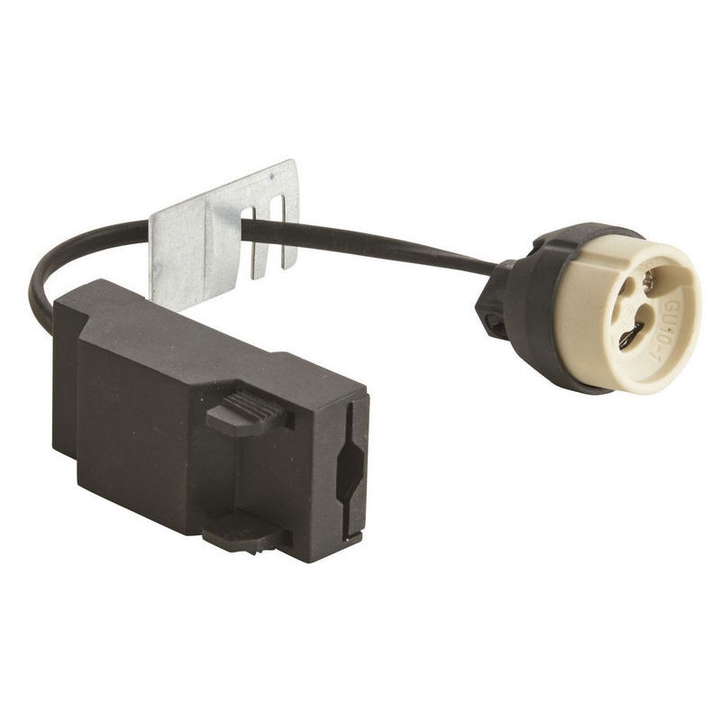 Adaptor pentru priza, GU10, negru, plastic