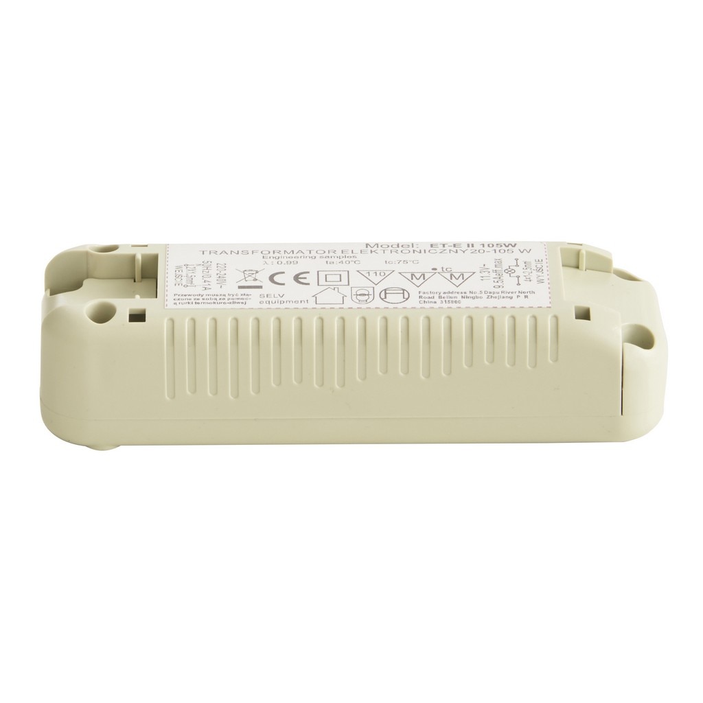 Transformator halogen , putere maxima 105 W, protectie IP20