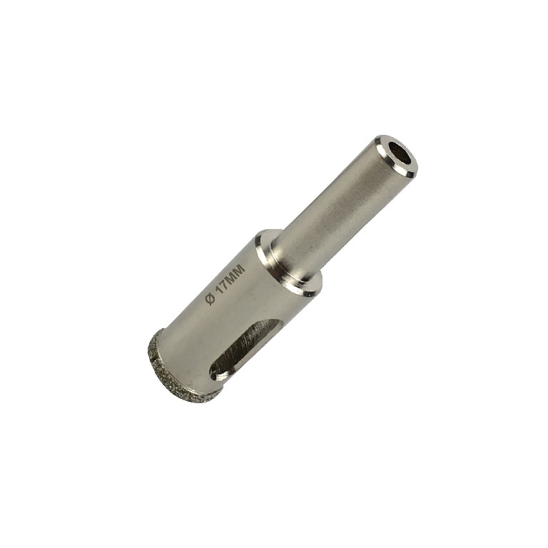 Carota placi ceramice Universal Fit, varf diamant, adancime 35 mm, 17 mm, otel, argintiu