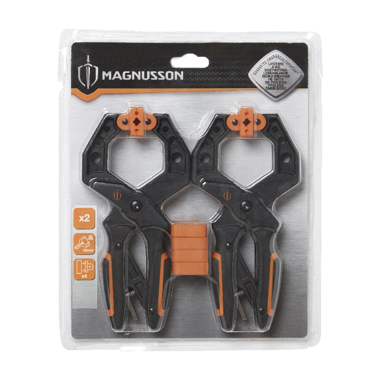 Set 2 cleme Magnusson, nailon si cauciuc termoplastic, 50 x 60 mm, multicolor