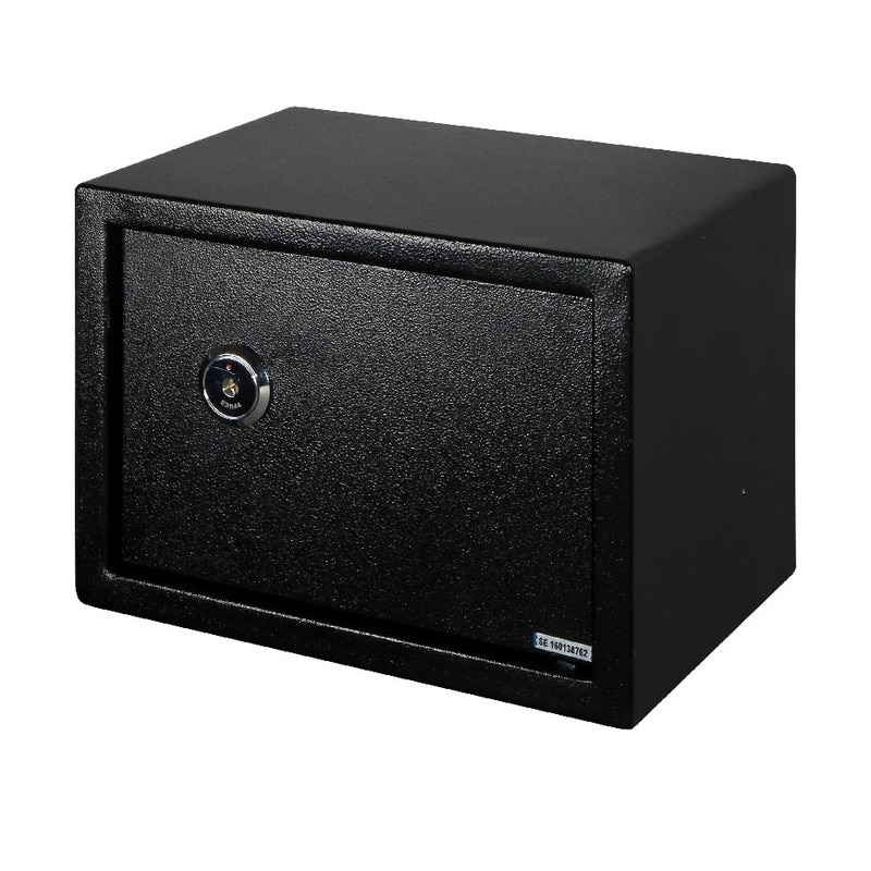 Seif mecanic pentru birou, 25 x 35 x 25 cm, 3 chei, negru, SMITH AND LOCKE