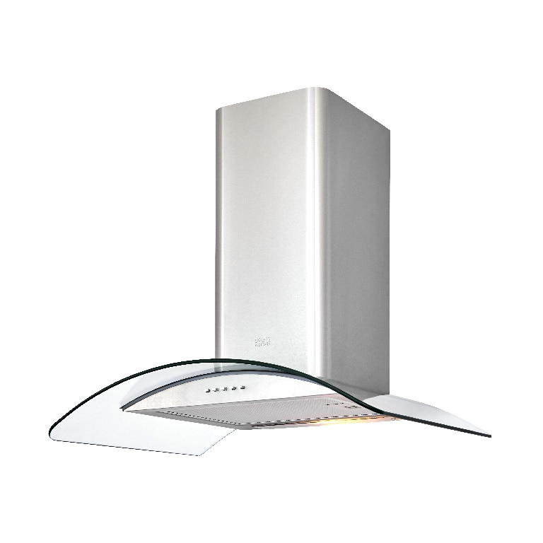 Hota decorativa, curbata, din otel si sticla, 60 cm, clasa energetica C  Cooke & Lewis