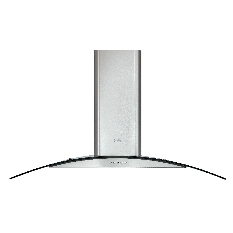 Hota curba din otel si sticla, 90 cm, clasa energetica C 