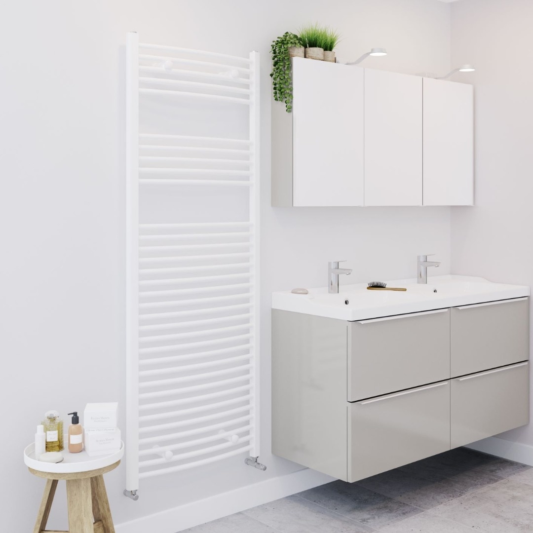 Radiator portprosop drept Blyss, 816 W, 160 x 60 cm, alb