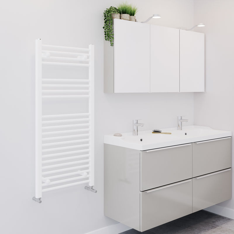Radiator portprosop de baie, Otel, Alb, 50 x 110 cm • Blyss 