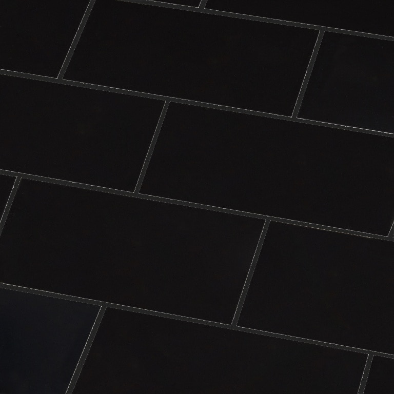 Faianta interior, negru, 20 x 10 cm x 7.5 mm, dreptunghiulara, 0.8 mp • GoodHome Trentie