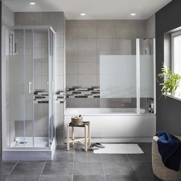 Faianta interior, gri, 40 x 25 x 0.88 cm, 1 mp, mat Cimenti