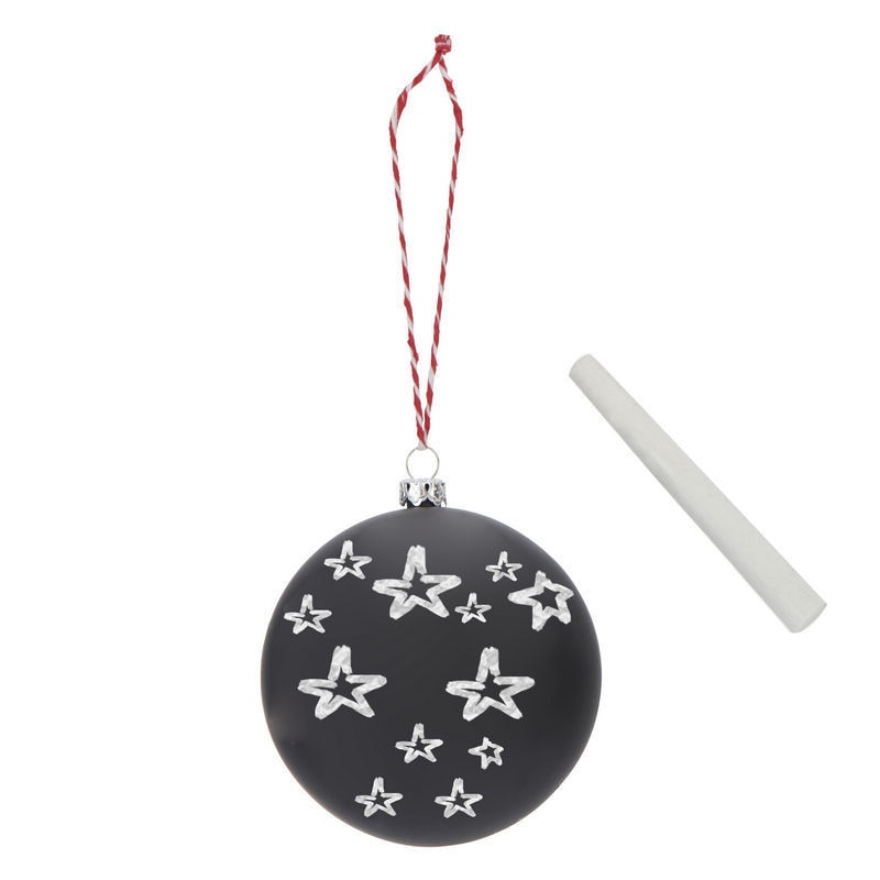 Set globuri brad, 4 bucati, negru mat