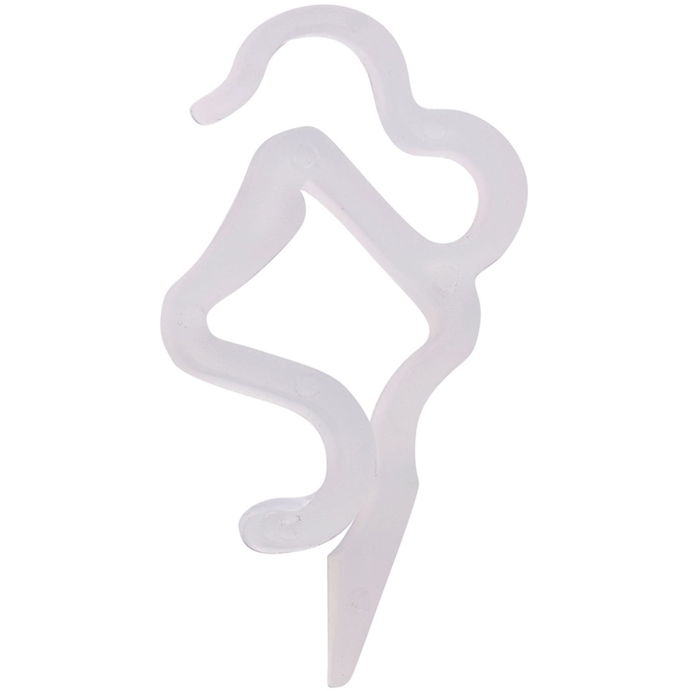 Set clipsuri pentru instalatie Craciun, plastic, alb, 20 buc