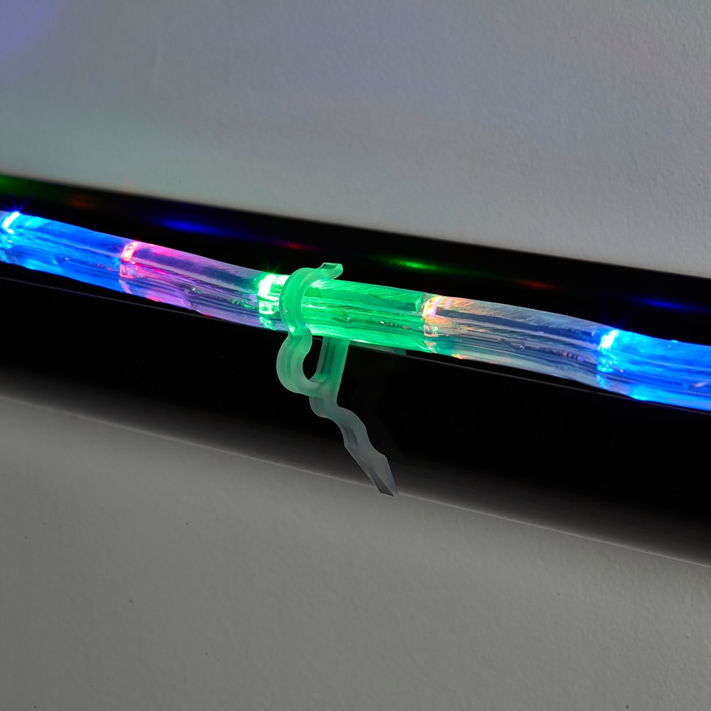 Set clipsuri pentru instalatie Craciun, plastic, alb, 20 buc