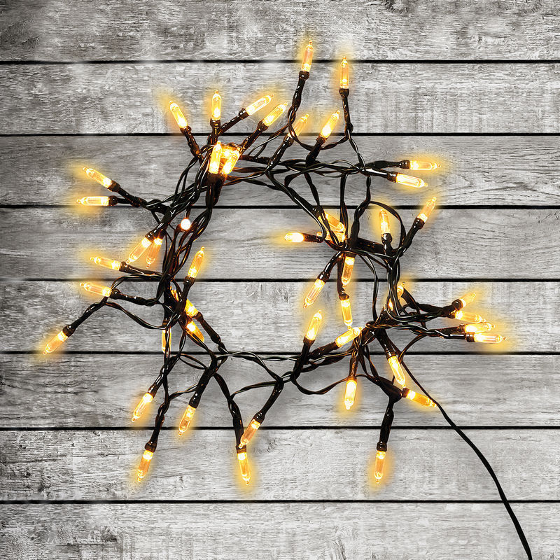 Instalatie de Craciun, 50 LED, 7 m, iluminare alb cald