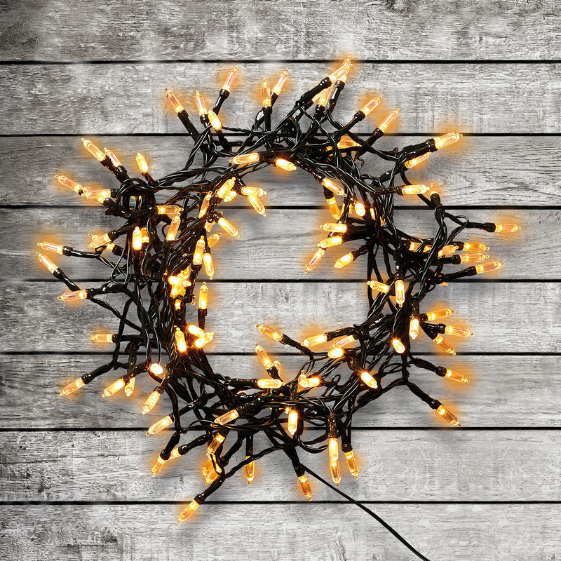 Instalatie Craciun interior/exterior, 120 LED-uri, alb cald