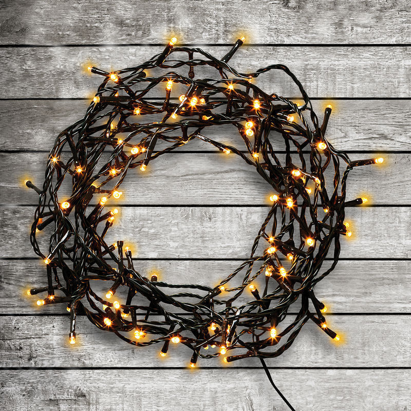 Instalatie de Craciun, 120 LED, 11 m, iluminare alb cald