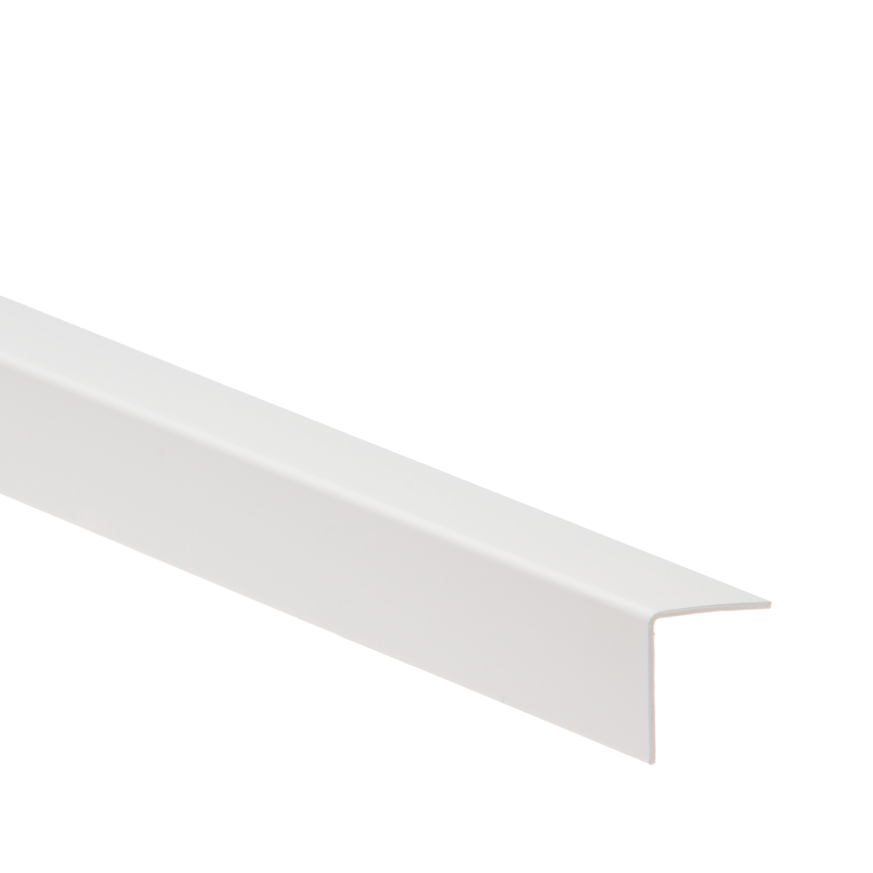 Coltar PVC, 20 x 20 mm, 2.4 m, alb