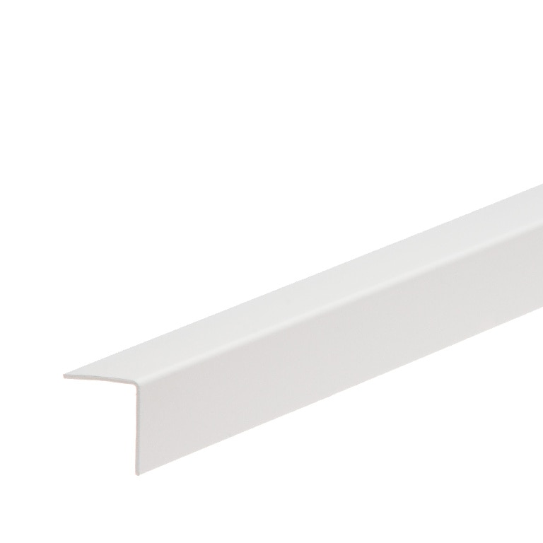 Coltar PVC, 20 x 20 mm, 2.4 m, alb